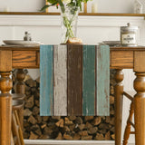 Artoid Mode Green Retro Rustic Wood Texture Table Runner, Seasonal Spring Kitchen Dining Table Decoration for Home Party Decor 13x72 Inch Artoid Mode