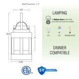 Kira Home Rochester 14" Modern Indoor Outdoor Wall Sconce + Cylinder Glass Shade, Weathered Oak Wood Style + Textured Black Finish Kira Home