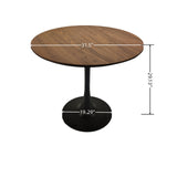 Walnut Round Tulip Dining Table – Mid-Century Style for 2-4 People YESGIGA