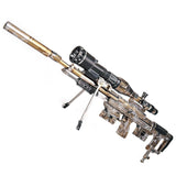 Microworld 3D Metal Puzzle, Mechanical Sniper Rifle Metal Model Kits, Brain Teaser DIY Challenge 3D Puzzle for Adult Art Craft Microworld