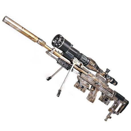 Microworld 3D Metal Puzzle, Mechanical Sniper Rifle Metal Model Kits, Brain Teaser DIY Challenge 3D Puzzle for Adult Art Craft Microworld