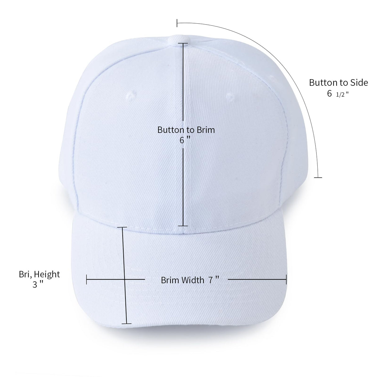 NOBONDO 12 Pack Unisex Baseball Caps - Bulk Wholesale Blank Plain Adjustable Hats for Men & Women - White NOBONDO