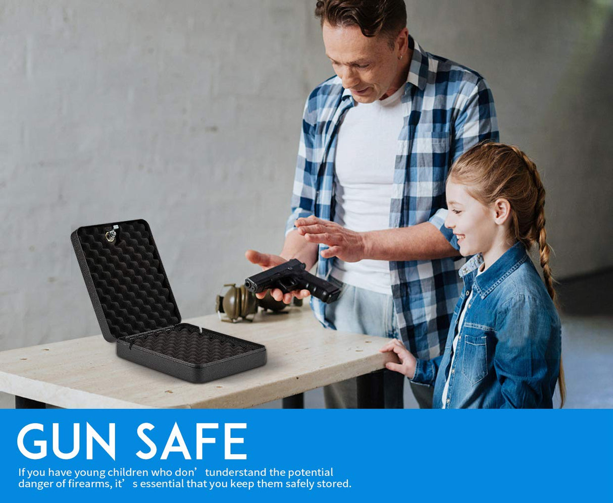 RPNB Gun Safe, Security Safe Lock Box, Portable Safe, Handgun Safe, Key Lock Box RPNB