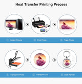 Joiit 6 Pieces Sublimation Blank Keychain Heat Press Transfer Pets Stamping Dog Cat Tags Double side Print Personalized Gifts… Joiit