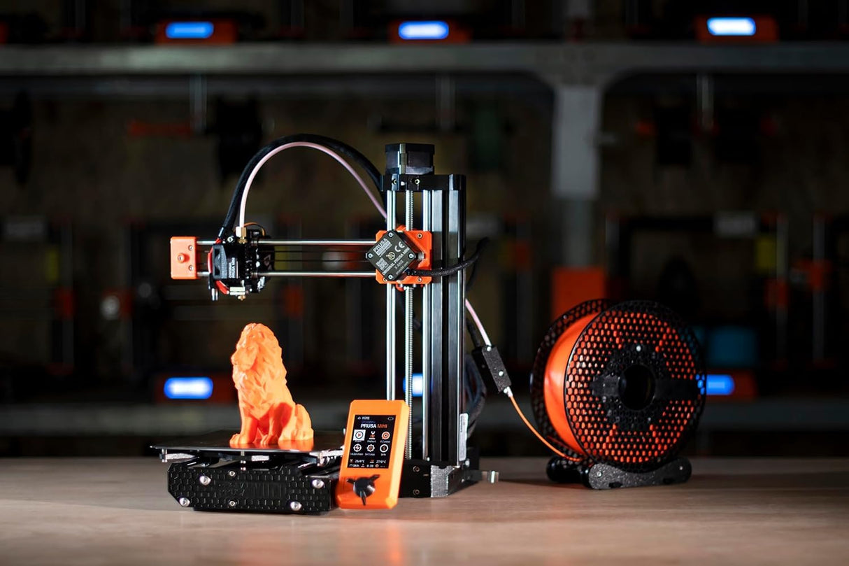 Original Prusa Mini+ Beginner-Friendly 3D Printer DYI Kit, Filament Sensor Included, Fun to Assemble, Removable Print Sheets, Filament Sample Included, Print Size 7×7×7 in. Original Prusa