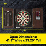 Viper Vault Deluxe Dartboard Cabinet with Integrated Pro Score ,Mahogony Finish Viper
