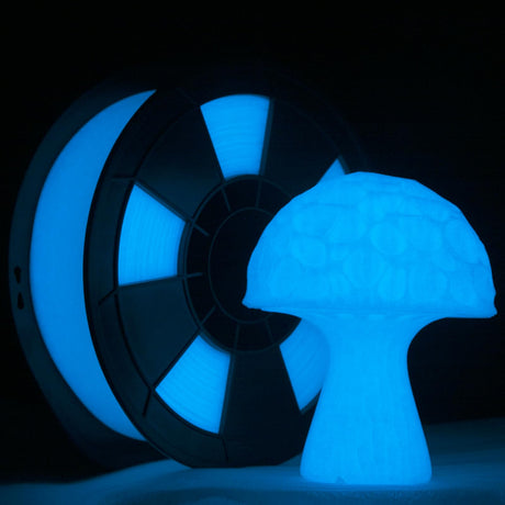 ZIRO Glow in The Dark Filament, PLA Filament 1.75mm, Luminous 3D Printer Filament, Strong Glow Effect 1KG(2.2lbs) Spool, Dimensional Accuracy +/- 0.03mm, Fit Most FDM 3D Printers, Blue ZIRO