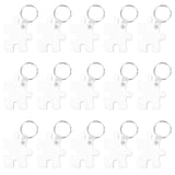 CHGCRAFT 20 Sets Puzzle Sublimation Blanks Keychains Double-Sided Keychain Blanks MDF Board Heat Transfer Keyring White for Heat Press, 2.76x1.97inch CHGCRAFT