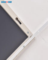 DMWOODFL 48" x 14" Over The Door Mirror Full Length Mirror Door Mirror Wall Mirror Hanging with 2 Metal Hangers for Bedroom Living Room Bathroom White DMWOODFL