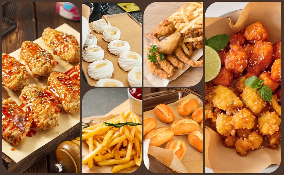 BRIKINTE 12-inch Air Fryer Parchment Paper Squares for Ninja Air Fryer SP101 SP201 SP301 SP351 Oven, 100 Pcs Air Fryer Oven Liners for Bottom of Oven for Ninja Foodi Toaster brikinte