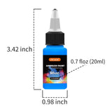 Ovaga Airbrush Paint Set, 11 Colors (20 ml/0.7 oz), Ready to Spray, Opaque & Neon, Water-Based Acrylic Kit for Artists & Hobbyists Ovaga