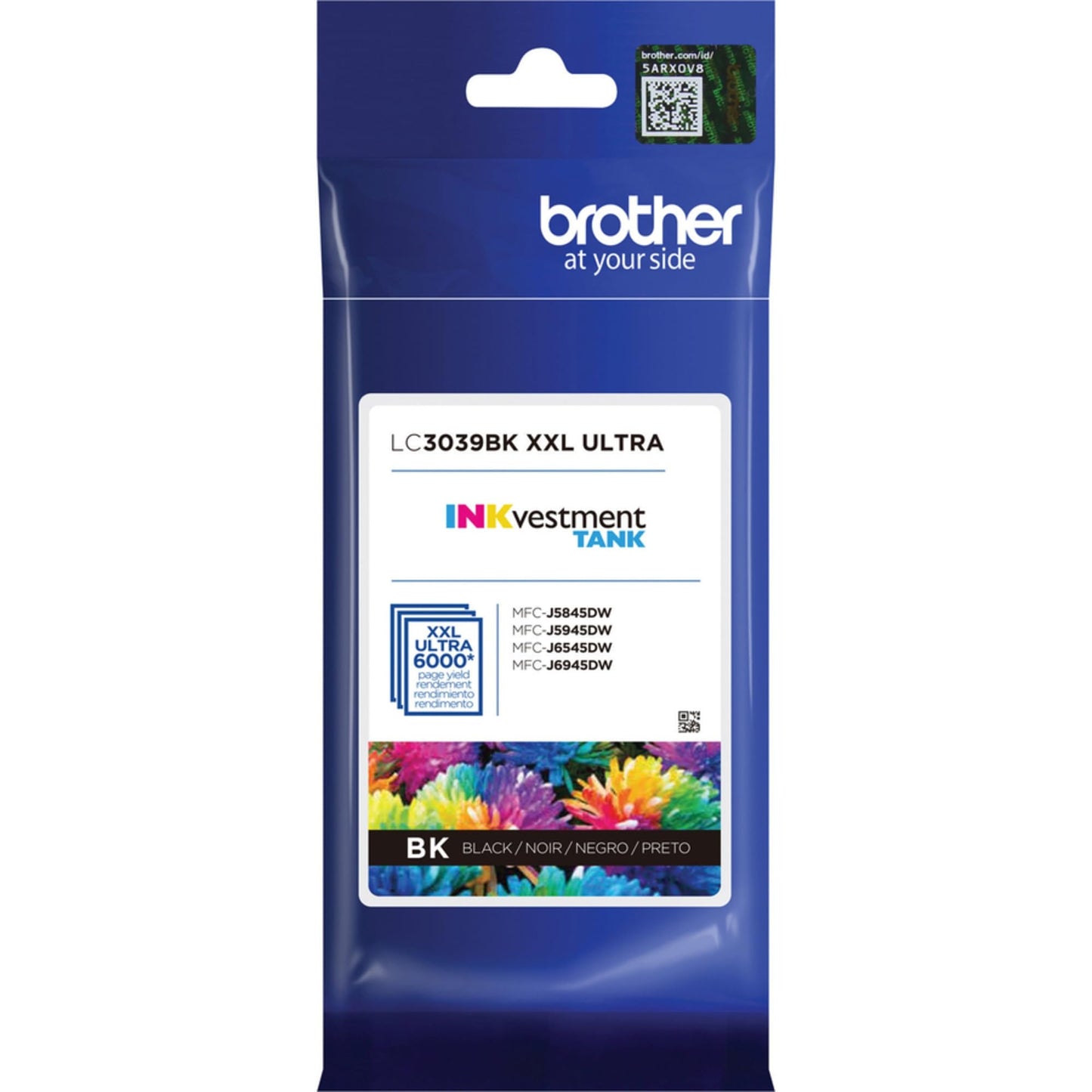 Brother Genuine LC3039BK Single Pack Ultra High-yield Black INKvestment Tank Ink Cartridge, Page Yield Up To 6,000 Pages, LC3039