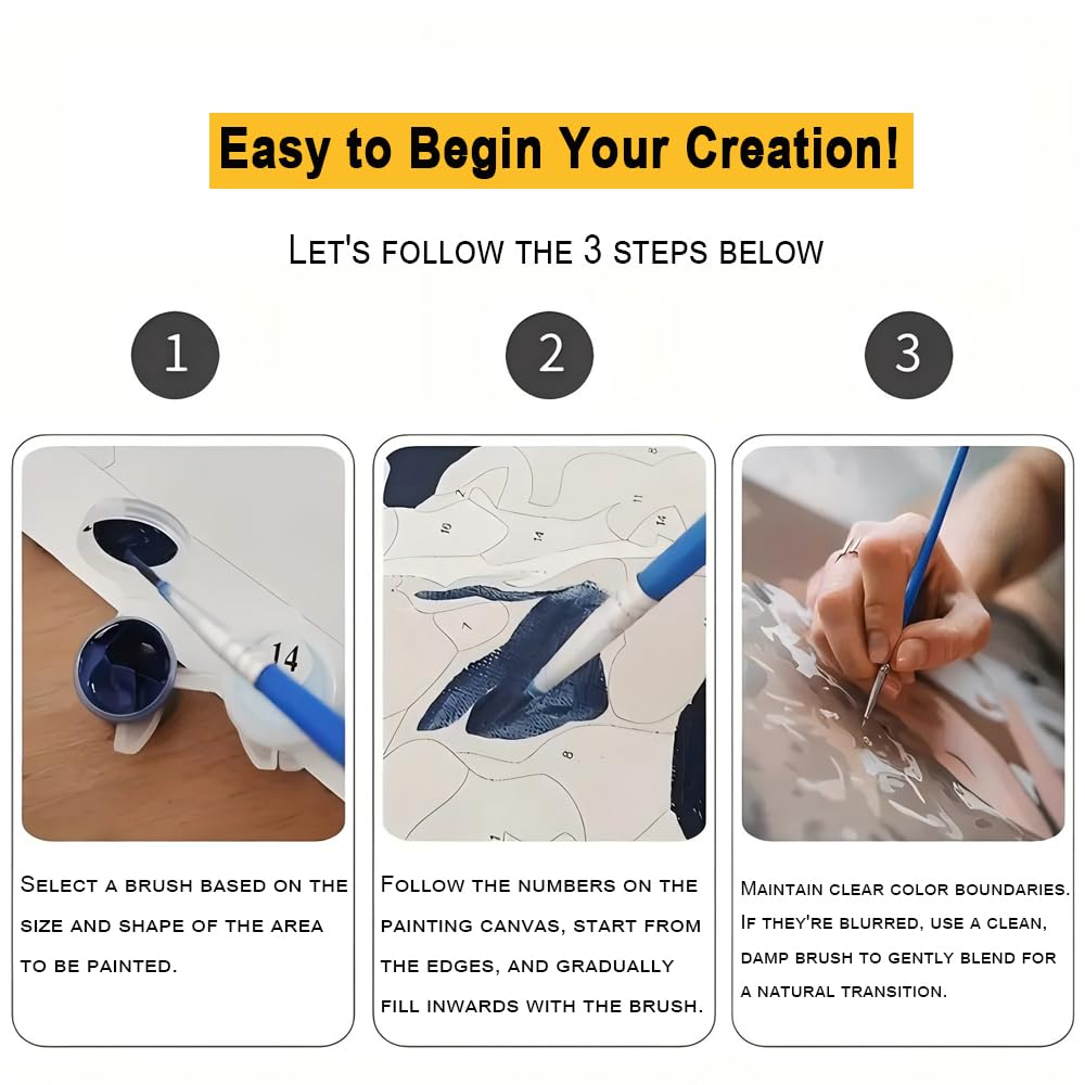 Chinese Landscape Paint by Numbers Kit for Adults - DIY Mountain Waterfall Painting on Canvas 16x20 Inches, Acrylic Paint Set, Suitable for Beginners, Traditional Asian Art Kit for Home Decoration TAOPAOLAB