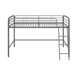 DHP Silver Junior Loft Bed Frame with Ladder - Twin Size DHP