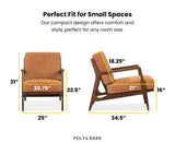 POLY & BARK Verity Lounge Chair, Cognac Tan POLY & BARK