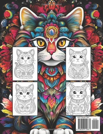 Cats - Mindfullness Coloring Book: More than 50 Images of Cats and Kittens to Relax, Release Stress and Work on Concentration.