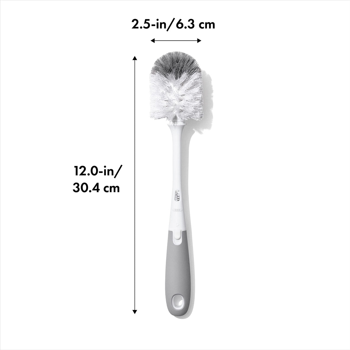 OXO Tot Bottle Brush with Nipple Cleaner, Gray, 1 Count (Pack of 1) OXO