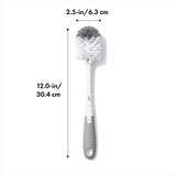 OXO Tot Bottle Brush with Nipple Cleaner, Gray, 1 Count (Pack of 1) OXO