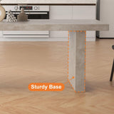 homary 70.9" Rectangle Dining Table for 4-6 People, Farmhouse Kitchen Table, Large Wood Dinning Room Table (Gray, 70.9" L x 31.5" W x 29.5" H) homary