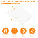 CAREGY Thermal Laminating Pouches, 300 Pack Laminating Sheets, 3 Mil, 9 x 11.5 Inches Lamination Sheet Paper for Laminator, Clear, Letter Size, Office and School Supplies CAREGY