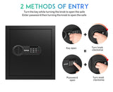 RPNB Deluxe Safe and Lock Box,Money Box,Digital Keypad Safe Box,Steel Alloy Drop Safe, Keypad Lock,Perfect for Home Office Hotel Business Jewelry Cash Use Storage,1.2 Cubic Feet RPNB