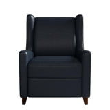 Genuine Leather Recliner Chair for Adults, Top-Grain Leather Manual Recliner with Classic Design, Comfortable Armchair for Living Room, Bedroom or Theater Use CHERS