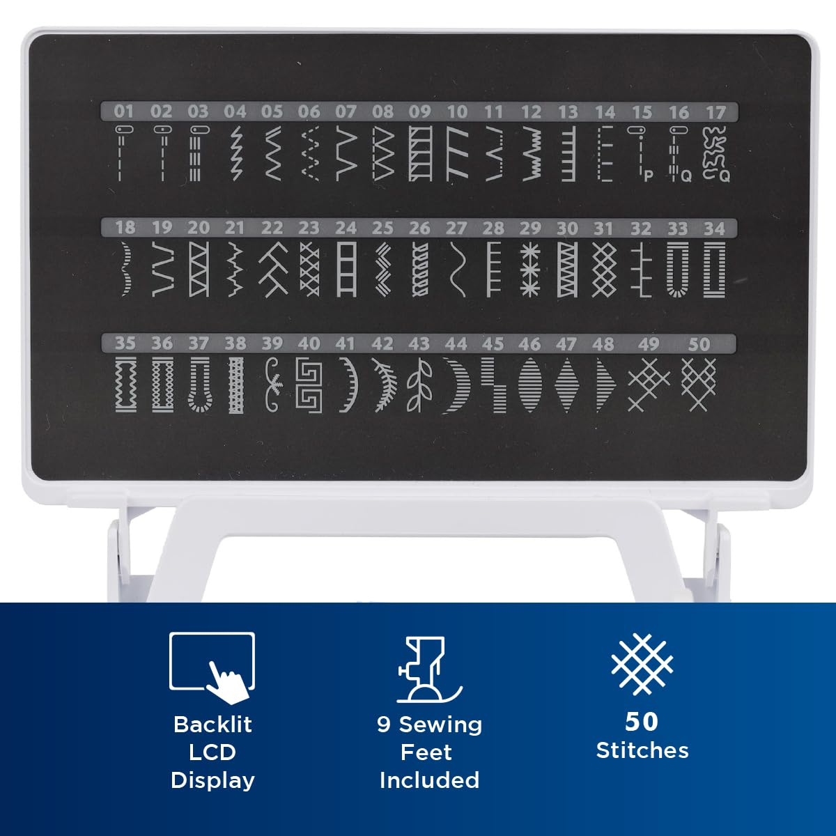 Brother ST150HDH Sewing Machine, Strong & Tough, 50 Built-in Stitches, LCD Display, 9 Included Feet Brother