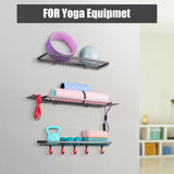 Mythinglogic Sports Equipment Storage Rack,Wall Mount Ball Storage Racks for garage, 3 Separate Ball Storage Organizer for Basketball, with Hooks Mythinglogic