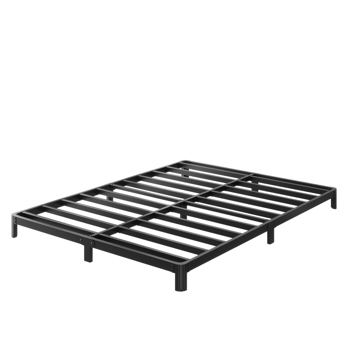 Yicensen 6 Inch Low Profile King Bed Frame with Rounded Corner Legs Heavy Duty Metal King Size Platform Bed Frame No Box Spring Needed, Easy Assembly, Noise Free, Black. Yicensen