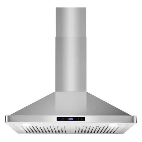 COSMO COS-63175S 30 in. Vista Collection 380 CFM Ducted Wall Mount Range Hood, Touch Controls, LED Lights, Stainless Steel COSMO