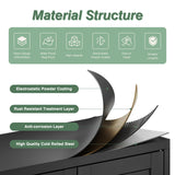 LISSIMO Metal Wardrobe Closet Cabinet,Armoire Wardrobe Closets Storage Cabinets with Doors and Shelves for Laundry Room,Bedroom,Home Office,Bathroom(Black LISSIMO