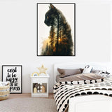 Forest Cat Paint by Numbers for Adults, Painting by Numbers Kit on Canvas for Beginners, Adults' Paint-by-Number Kits Oil Painting Kits for Gift Home Wall Decor 16x20 Inch Clendo