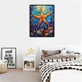 Colorful Underwater World Paint by Number Kits 16 x 20 inch Canvas Starfish DIY Painting for Kids Students Adults Beginners with Brushes Acrylic Pigment for Gift Stained Glass Ocean(Without Frame) Generic