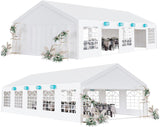Garvee 20x40 FT Party Tent Heavy Duty Wedding Canopy with White Large Roof, Detachable Sidewalls, and 3 Storage Bags, Outdoor Party Canopy for Wedding Parties, Outdoor Events, and Camping Garvee