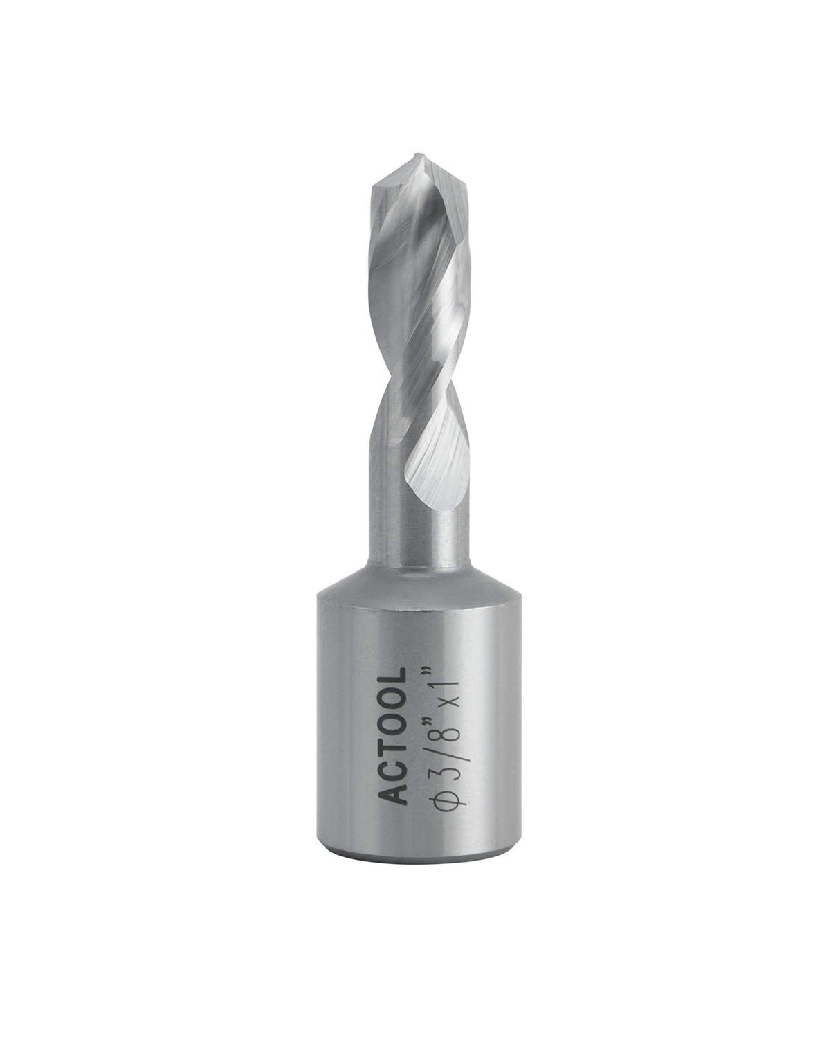 ACTOOL 3/8'' Diameter x 1'' Depth of Cut HSS Solid Drill with 3/4'' Weldon Shank, HSS Fully Ground Drill ACTOOL