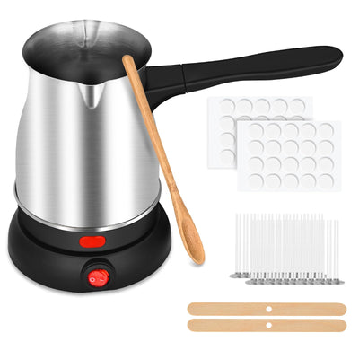 Candle Making Kit with Wax Melter,Electric Candle Wax Melter for Candle Making, Stainless Steel Wax Melting Pot, 52IN Power Cord,Candle Making Supplies