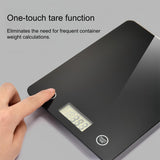 Digital Kitchen Scale, Food Scale with Tempered Glass, Grams and Ounces, 1g High Accuracy for Baking, Cooking, Food (Black Glass) DoonTyxiad