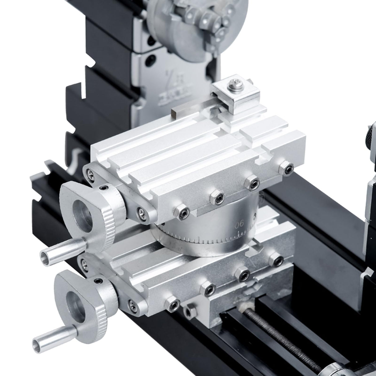 ZHRUI High Power 60W Powerful Mini Metal DIY 4-axis Rotating Lathe Lathes Machine Tools With Base 12000 rpm for Wood Soft Metals Plexiglass Plastic ZHRUI