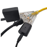 100 ft - GFCI 12 Gauge Heavy Duty Extension Cord - 3 Outlet SJTW - Indoor/Outdoor Extension Cord by Watt's Wire - 100' 12-Gauge Grounded 15 Amp Extension Cord - GFCI Extension Cord Watt's Wire