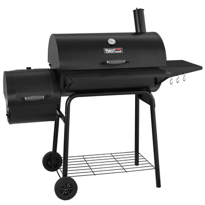 Royal Gourmet CC1830S 30" BBQ Charcoal Grill and Offset Smoker | 811 Square Inch cooking surface, Outdoor for Camping | Black