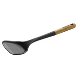 STAUB Wok Spatula, Perfect for Scooping, Flipping, Stirring, and Turning Stir Fries, One Size, Durable BPA-free Matte Black Silicone, Acacia Wood Handles, Safe for Nonstick Cooking Surfaces STAUB