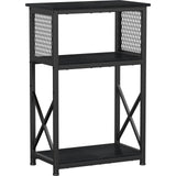 Snughome Fish Tank Stand, 10 Gallon Aquarium Stand with Storage, 3 Tier Heavy Metal Fish Tank Stand Fish Tank Shelf 20.47" x 11.42" x 30.91", Black Snughome