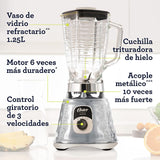 Oster Original 3 Speed Chrome Blender, 6 Times more Durable Motor, 10 Times Stronger, 5 Cup Glass Jar Oster