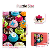 500 Pieces Assorted Cupcake Jigsaw Puzzle for Adults and Kids Big Size Gift Idea (Cupcakes) fishwisdom
