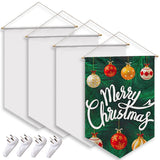 Sublimation Blank Custom Banner, Wall Display Waterproof Canvas Banner, Sublimation Transfer Heat Press Printing Crafts. (4 Pcs) KKSUBCA