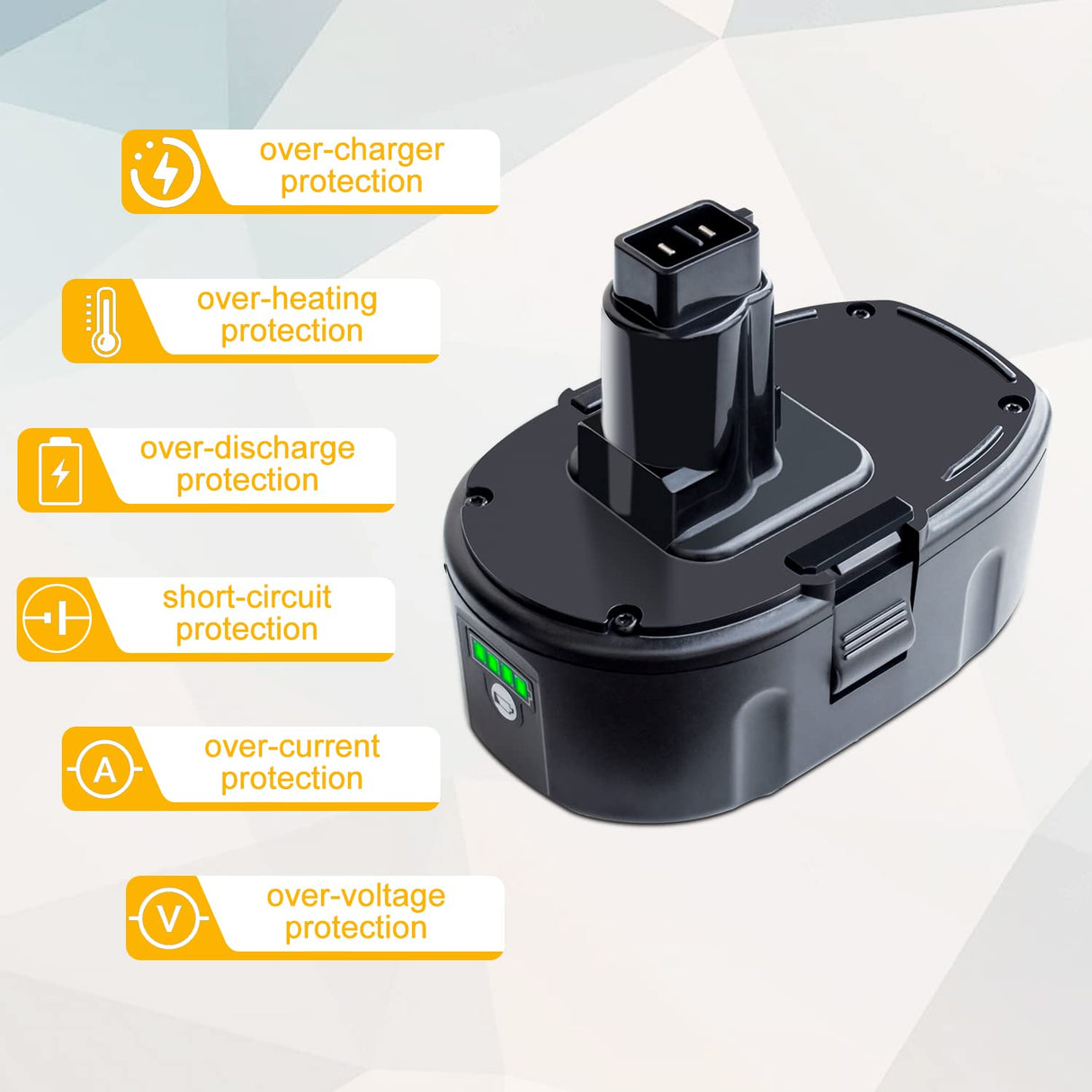 DTK 7.0Ah 18V Battery Replacement for Dewalt, 2Pack 18V Lithium Ion Battery Compatible with Dewalt DC9096 DC9098 DC9099 DW9095 DW9096 DW9098 DE9039 Cordless Tools DTK