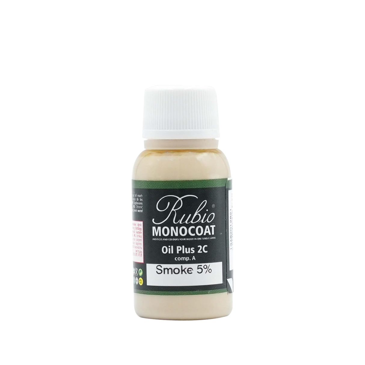 Rubio Monocoat Wood Stain & Finish Sample - Smoke 5% | Oil Plus Part A | Quick-Dry, Eco-Friendly Linseed Wood Oil for Indoor Use | Ideal for Sampling Oil Plus 2C & Touch Ups | 20 mL Rubio Monocoat