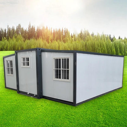 Generic Three Bedroom Portable Tiny Home, 30' x 40', Expandable Prefab Structure, Windows and Doors Included, White, 07112003