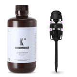 RESIONE High Precision 3D Printer Resin, K+ Resin - Stiff and Tough ABS-Like Resin for Low Water Absorption with Sharp Details and Scratch Resistance (K+ Pure Black 1KG) RI RESIONE