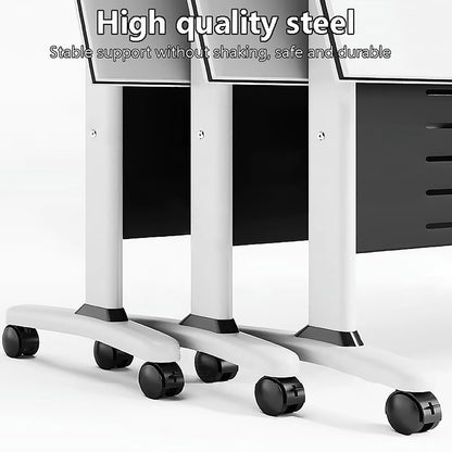 HSHBDDM Folding Conference Table Foldable Meeting Tables, Conference Rooms Training Rooms Flip Top Mobile Training Table, Rolling Meeting Table with Caster Wheels, Suitable for Office,Meeting Room